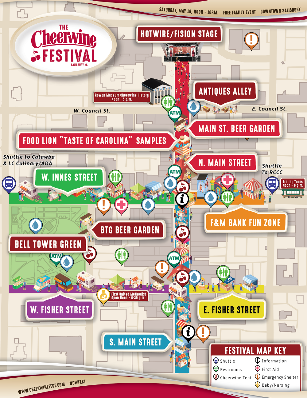 2024 Cheerwine Festival Map and Vendors